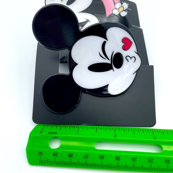 Disney Mickey Mouse & Minnie Mouse Claw Hair Clip Pair NWT - Picture 3 of 3